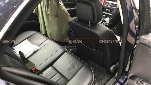 Thảm lót sàn ô tô 6D Mercedes C-Class W204 (C200/ C230/ C250/ C300) quý tộc siêu sang trọng may tại xường